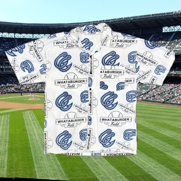 ⚾️ Men's Whataburger Field Corpus Christi Baseball Button-up T-Shirt Size M ⚾️ - Picture 1 of 6
